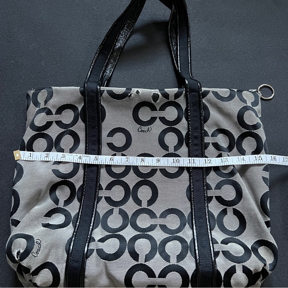 Coach Signature Canvas Fabric Leather Handbag and Billfold Wallet 2 PC Bundle - Picture 2 of 11